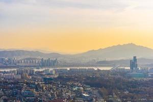 vista de la ciudad de seúl, corea del sur foto