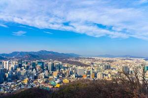 vista de la ciudad de seúl, corea del sur foto