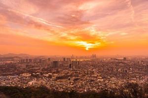 vista de la ciudad de seúl, corea del sur foto