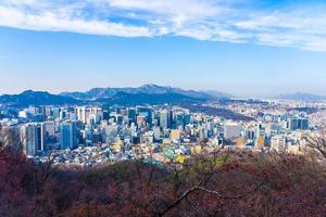 vista de la ciudad de seúl, corea del sur foto