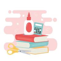 Cute education icons vector