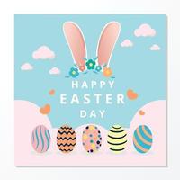 Happy easter day background vector