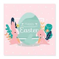 Happy easter day background and social media post vector