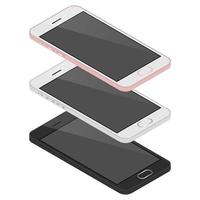 Isometric 3d mobile phone vector