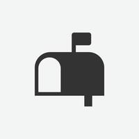 Mailbox Icon In Trendy Style Isolated Background vector