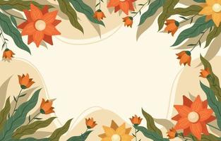 Botanical Spring in Earthtone Color Background vector