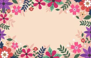 Background design with pink flower frame Vector Image