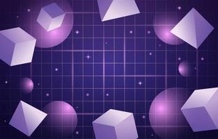 Retro Futurism Background Style with Abstract Geometric Shape vector