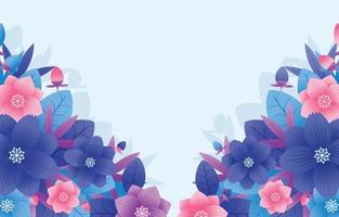 Colorful Floral Background in Gradient Style vector