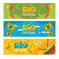 Rio Festival Banner Collection vector