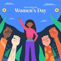 la activista del día internacional de la mujer vector