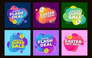 Easter Social Media Promotional Post Template vector