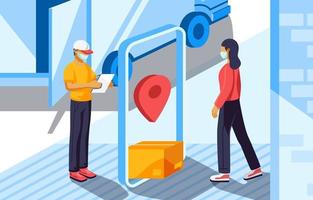 Contactless Delivery Package vector