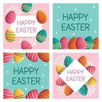 Easter Egg Card Set vector