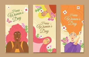 Happy Women's Day Banner Collection vector