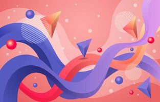 Abstract Colorful Flow And Shape Background vector