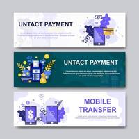 Untact Payment Technology Banner vector