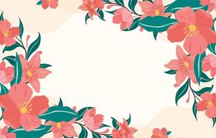 Red Floral Spring Background vector