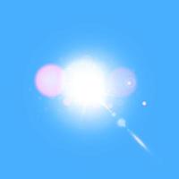 Vector transparent sunlight special lens flare light effect