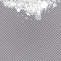 Glowing light effect with many glitter particles isolated background. Vector starry cloud with dust. Magic christmas decoration