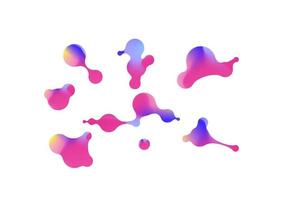 Template of fluid organic shapes. Abstract liquid gradient shapes. Set of abstract modern graphic elements vector