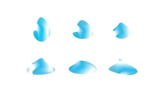 conjunto de elementos gráficos modernos abstractos. degradado formas brillantes en forma de gotas de agua. colección fluida vector colorido abstracto moderno