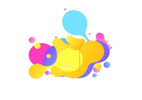 Abstract geometric shapes. Liquid gradient banners isolated on white. Fluid vector background. Gradient geometric banners with flowing liquid shapes. Dynamic Fluid design for logo, flyers or presentstion. Abstract vector background