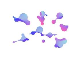 Template of fluid organic shapes. Abstract liquid gradient shapes. Set of abstract modern graphic elements vector