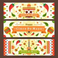 Mexican Festive Cinco De Mayo Banner Template vector