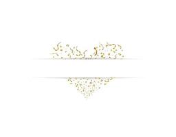 Valentines day concept. Golden Heart shapes. Heart confetti burst isolated vector