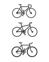 vector icono de bicicleta aislado sobre fondo blanco