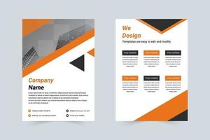 Simple company introduction A4 leaflet vector