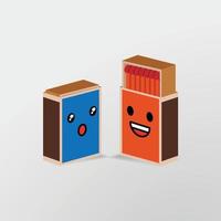 Cute Character Matches vector