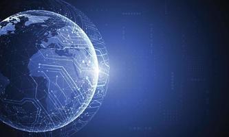 Global network connection. World map point and line composition concept of global business. Vector Illustration