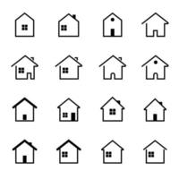 Set of minimal flat house icon, Vector illustration.