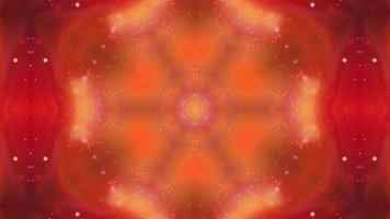Abstract Orange Kaleidoscope Mandala Background video