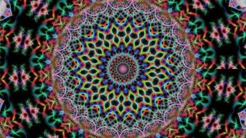 Abstract Multicolored Kaleidoscope Geometry Background video