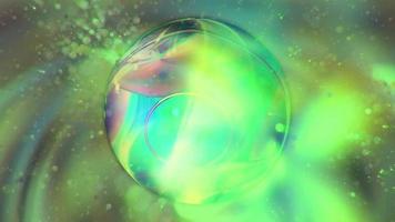 Abstract Neon Green Background with Rotating Sphere video