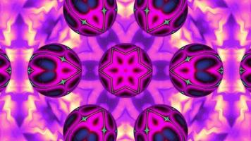 Abstract Pink Neon Kaleidoscope Background video