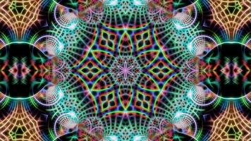 Fondo de geometría caleidoscopio multicolor abstracto video
