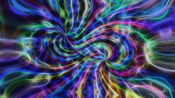 Abstract Multicolored Neon Kaleidoscope Background video