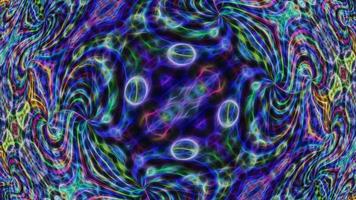 Fondo de caleidoscopio de neón multicolor abstracto video