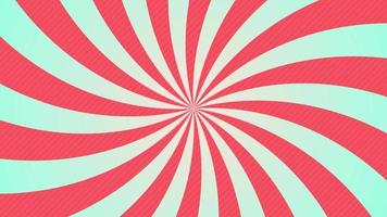 Comic abstract radial motion video with rotation animation in red and blue color