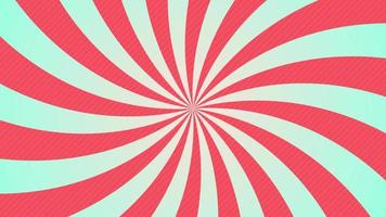 Comic abstract radial motion video with rotation animation in red and blue color