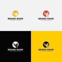 Negative space creative circle bee honey logo design vector concept template illustration for honey collect sell and buy company branding or business startup