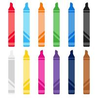 Colorful Crayons Clipart Pack