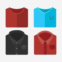 Flat Folded Clothes Collection vector
