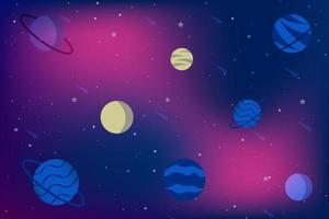 Space Background With Planets vector