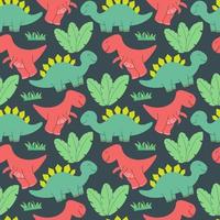 cute dinosaurs pattern design. Vector illustration seamless pattern with Dinosaurs