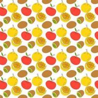 pattern with element fruits. seamless pattern with orange and kiwi vector illustration,